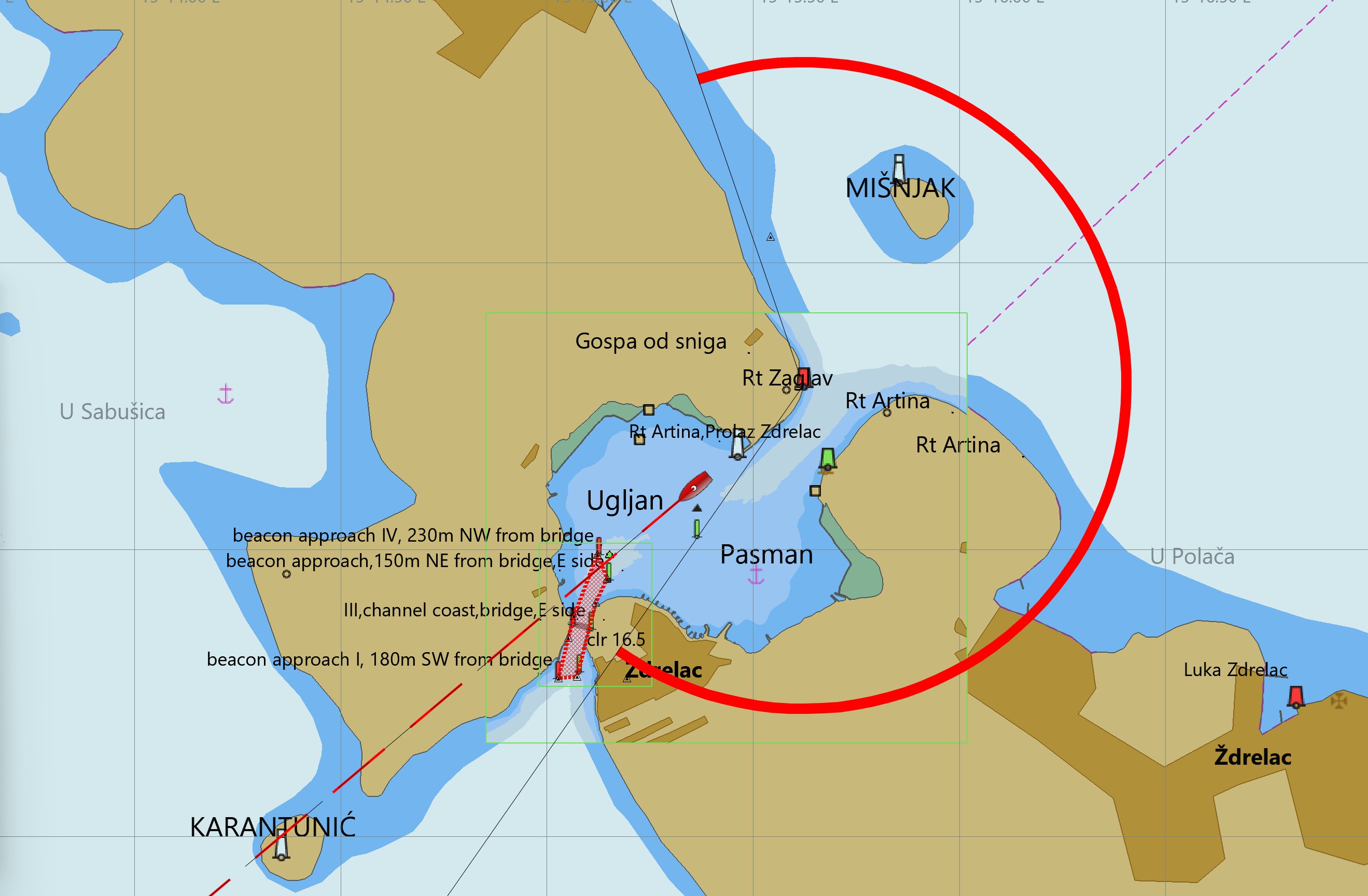 Prolaz Mali Ždrelac - cieśnina z mostem o małym prześwicie